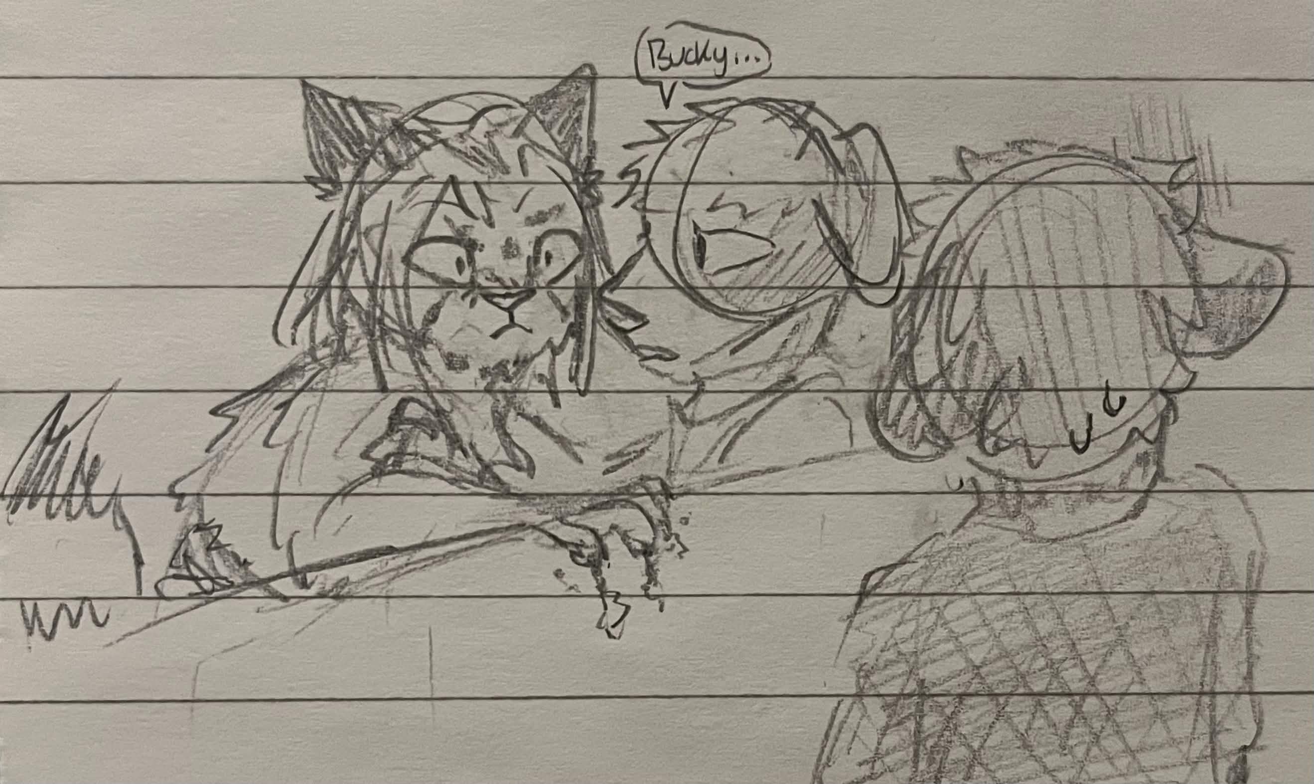 Bucky Barnes, Steve Rogers, Tony Stark. A scene from a fic I haven't written.